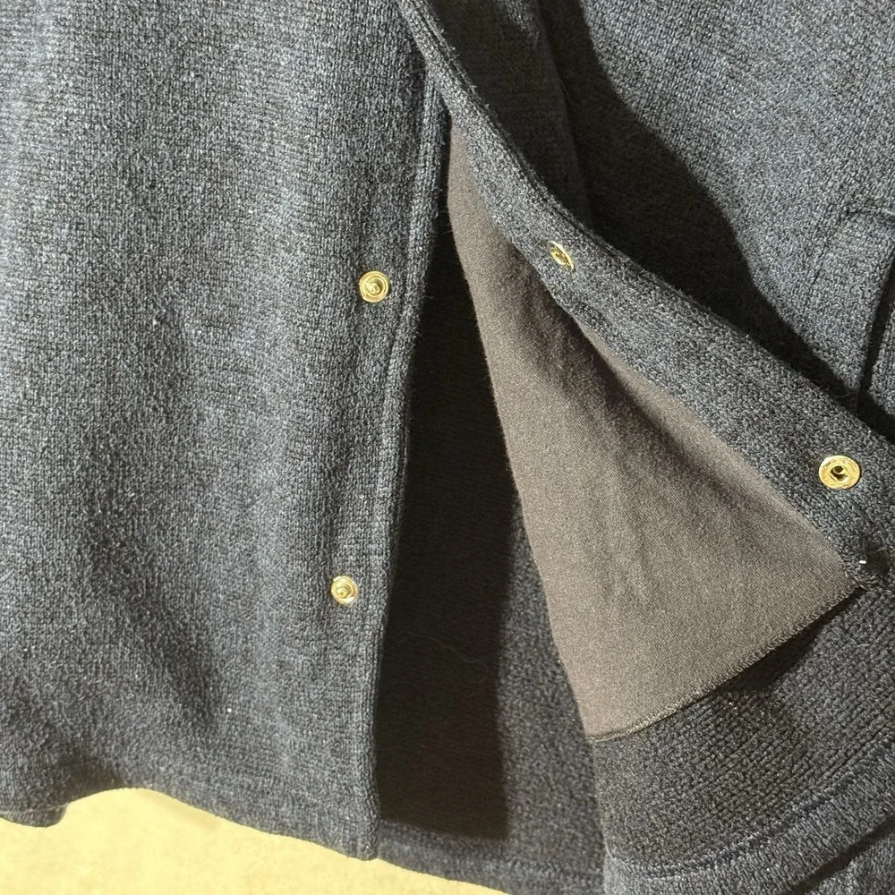 Levi's Men's XL Fleece Shirt Jacket‎ Blue Snap Button Shacket W/ Pockets